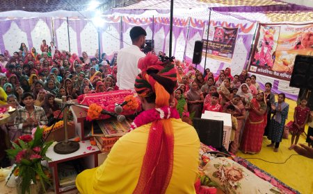 सांवरिया सेठ मंदिर में श्रीमद्भागवत श्याम कथा के तीसरे दिन उमडा श्रद्धा का सैलाब