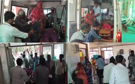 चालक की लापरवाही से पिंकअप पलटी तीन दर्जन से अधिक महिलाएं घायल:  अलवर रैफर