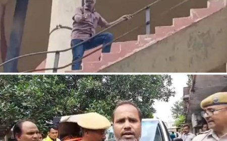 सड़क पर किये गए अतिक्रमण से आमजन को हो रही परेशानी : पानी की टँकी पर चढ़कर किया विरोध प्रदर्शन