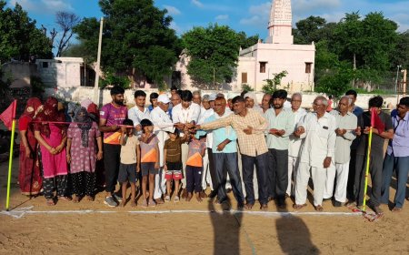 राष्ट्रीय खेल दिवस पर महिलाओ व बुजुर्गों की हुई दौड़ प्रतियोगिता