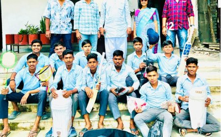 रामपाल चौधरी ने पांसल विद्यालय में खेलों को बढ़ावा देने के लिए खेल सामग्री की वितरित