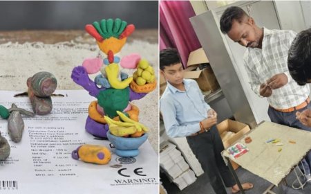 विद्यार्थियों ने एक्स्पोज़र कैंप में सीखी हस्तकलाएं