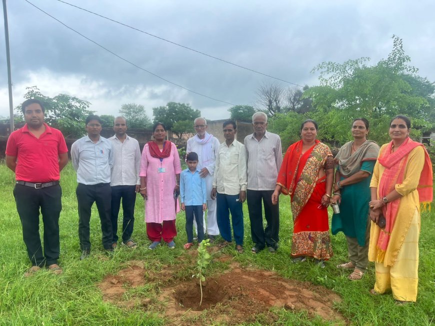 पचलंगी राजकीय बालिका उच्च माध्यमिक विद्यालय परिसर में किया वृक्षारोपण