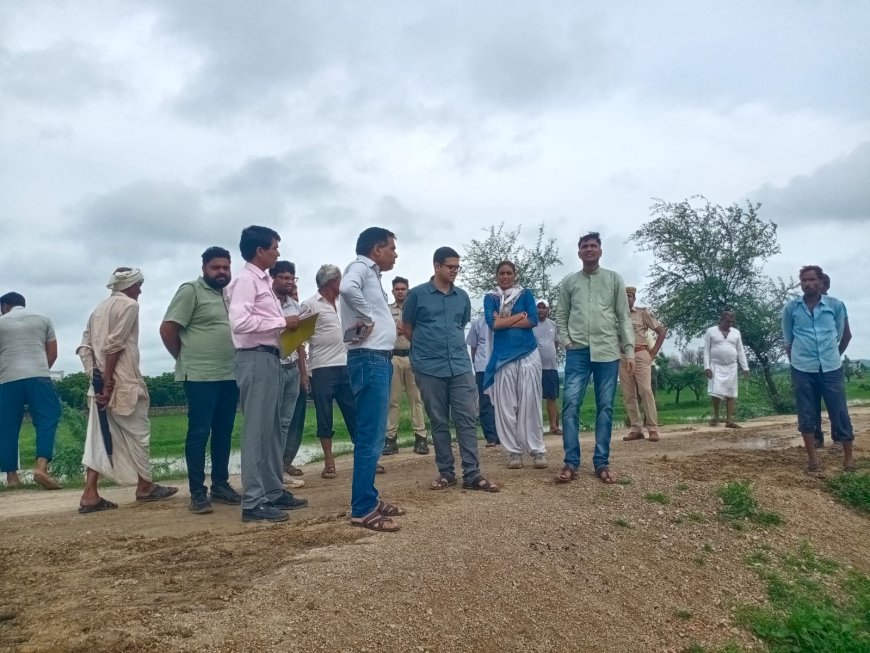 जिले में बारिश के मध्यनजर जिला कलक्टर देवेंद्र कुमारने  विभिन्न बांधों  और बाण गंगा नदी का किया निरीक्षण