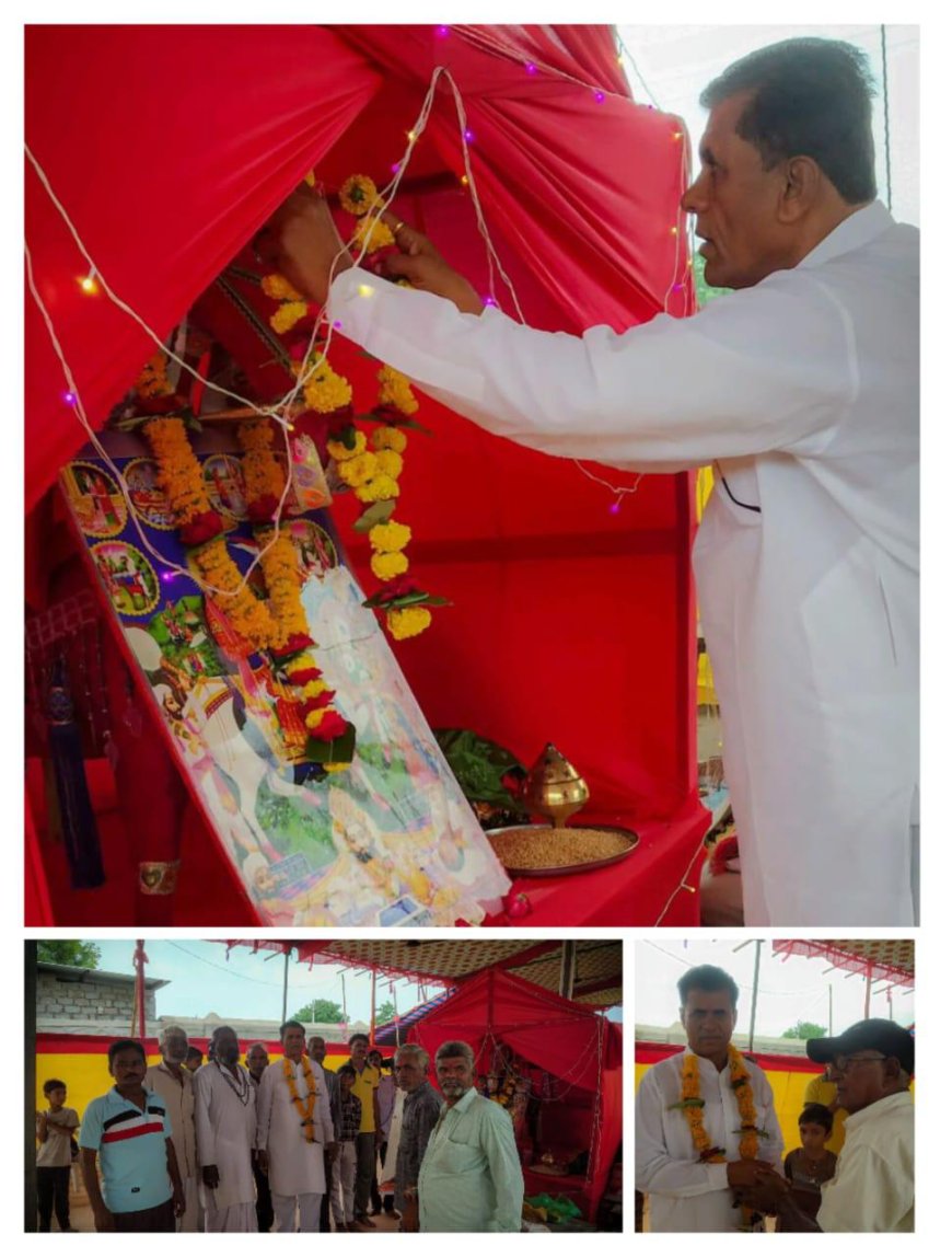 बाबा  रामदेव के दर्शनार्थ जाने वाले भक्तजनाें के लिए  भंड़ारे का शुभारंभ