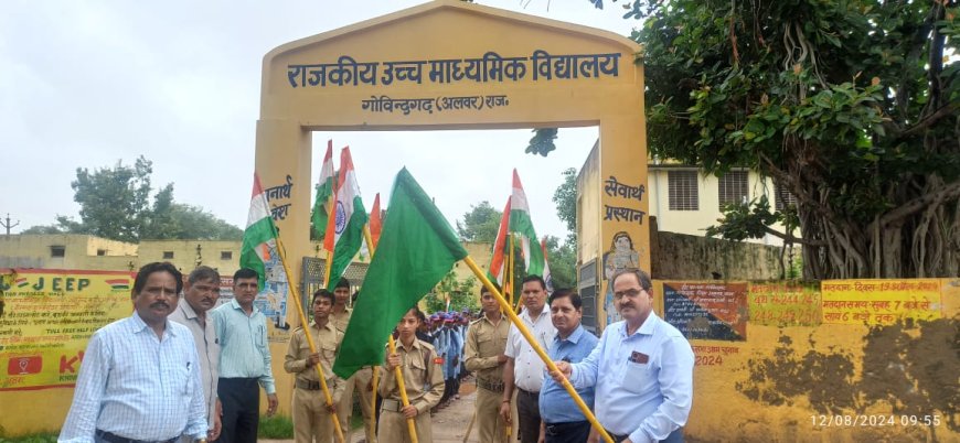 गोविन्दगढ़ में हर घर तिरंगा रन मैराथन का आयोजन, बच्चो को नही मिला पीने का पानी