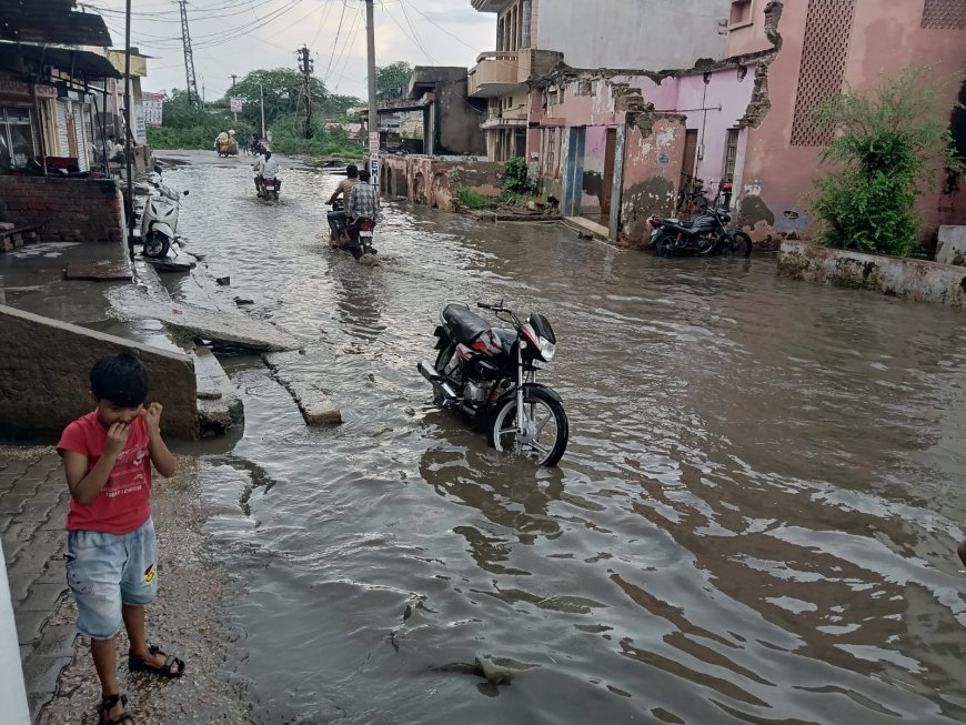 बारिश के बाद जल भराव लोगों के लिए बना मुसीबत