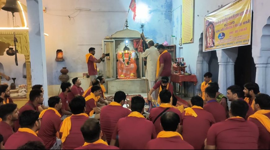 गोविन्दगढ़ से श्री खाटूश्यामजी के लिए डाक ध्वज यात्रा हुई रवाना