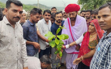 कृष्णगंज में एक पेड़ मां के नाम अभियान के तहत राज्यमंत्री देवासी ने किया पौधारोपण