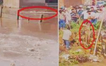 राजस्थान: बांध की दीवार टूटी, पानी के तेज बहाव मे कब्रिस्तान से बह गए मुर्दे, रस्सी से लाशों को बांधना पड़ा