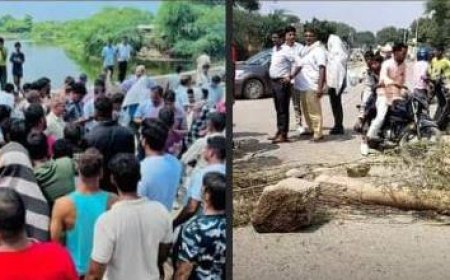 नाराज पहलवानों ने मथुरा-डीग मार्ग पर बहज गांव के पास किया चक्का जाम ,दंगल को मिट्टी के अखाड़े की बजाय गद्दे पर कराने का विरोध