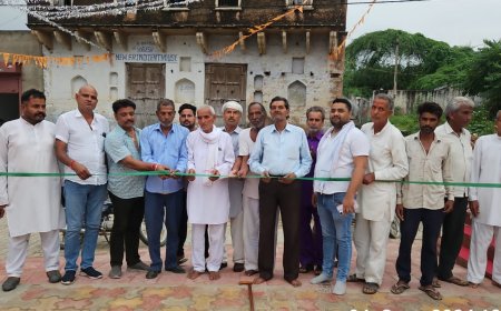 गांधी जयंती के अवसर पर आयोजित होने वाले कुश्ती दंगल मेल को लेकर पचलंगी जानकी वल्लभ मंदिर में हुआ कार्यालय का उद्घाटन