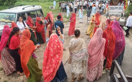 तलोटा के लिए डीजे की धुनों के साथ रवाना हुए संघ