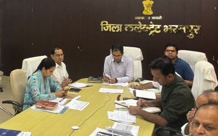 जिला कलक्टर ने वीसी के द्वारा विभिन्न कार्यों की समीक्षा की