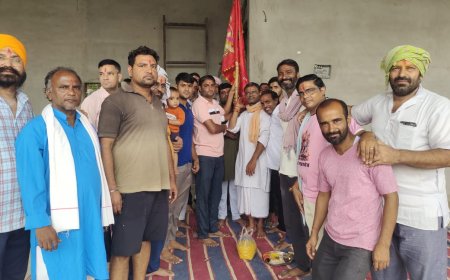 अलावड़ा में रामलीला मंचन को लेकर गणेश चतुर्थी पर हुई ध्वज स्थापना