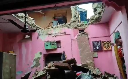 लगातार चल रही बारिश से के चलते मकान ढहा: 14 वर्षीय बालिका घायल