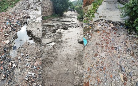 दुजाना गांव मे टूटी फूटी सड़को पर सफर हो रहा मुश्किल