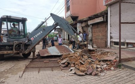 भिवाड़ी में बीड़ा सीईओ के नेतृत्व में की गई अवैध अतिक्रमणकारियों के खिलाफ कार्यवाही