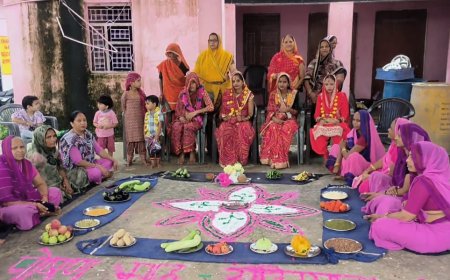 गोविंदगढ़ में आंगनवाड़ी केंद्र पर हुआ गोदभराई व प्रवेशोत्सव कार्यक्रम:पोषण को लेकर महिलाओं को किया जागरूक