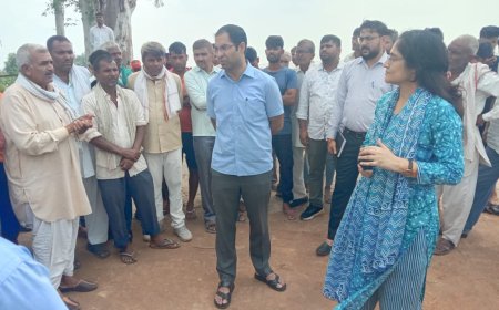 जिला प्रभारी सचिव ने जलभराव क्षेत्रों में किया भ्रमण