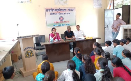 खैरथल महाविद्यालय में राष्ट्रीय सेवा योजना के तत्वावधान में विद्यार्थियों और स्टाफ ने मनाया  हिंदी दिवस