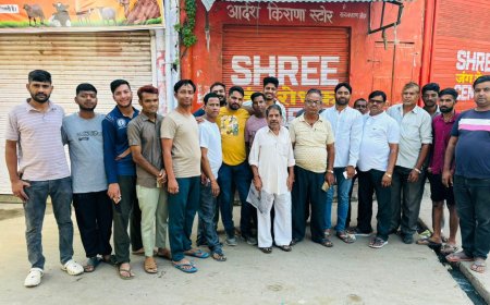 हिन्दू संगठनो ने जहाजपुर व सागानेर में पत्थर बाजी घटना का विरोध में गाडरमाला के बाजार बन्द