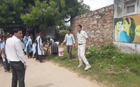 स्वच्छता ही सेवा है कार्यक्रम के तहत रैली निकाल प्लास्टिक के दुष्परिणामों और स्वच्छता संबंधी दी जानकारी