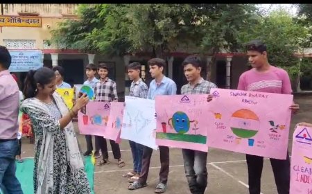 गोविंदगढ़ के स्कूल में पोस्टर प्रतियोगिता: संगीता सैनी रही अव्वल