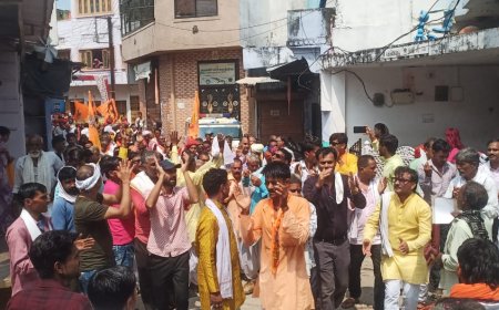 जहाजपुर में आयोजित हुआ दसवां राज्य स्तरीय  विराट हरि बोल प्रभात फेरी‌ सम्मेलन