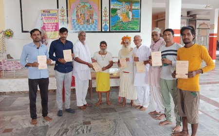 झडाया बालाजी मंदिर मे मेला कमेटी कि बैठक का हुआ आयोजन,निमंत्रण पत्र का विमोचन