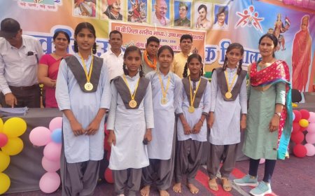 योगासन प्रतिस्पर्धा में थाणा विद्यालय की7 प्रतिभाओं का राज्य स्तर पर चयन