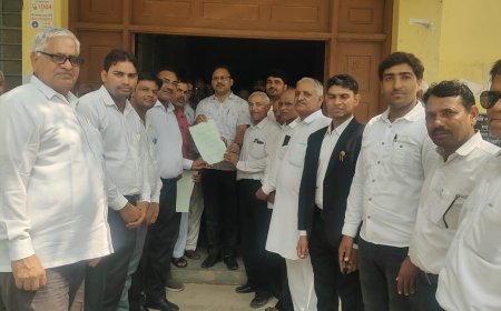 ब्लॉक कांग्रेस कमेटी मुंडावर द्वारा धरना प्रदर्शन