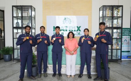 68वीं खेलकूद प्रतियोगिता में राज्य स्तर पर मैट्रिक्स के विद्यार्थी चमके