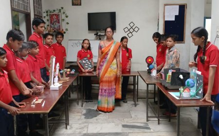 सृजन विद्या पीठ स्कूल में राष्ट्रीय विज्ञान मेले का आयोजन