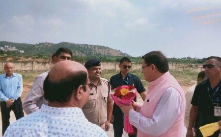 उत्तराखंड के मुख्यमंत्री पुष्कर सिंह धामी पहुंचे भिवाड़ी, बाबा मोहन राम मंदिर में लगाई ढोक, धारूहेड़ा में भाजपा प्रत्याशी लक्ष्मण सिंह यादव की सभा को करेंगे संबोधित