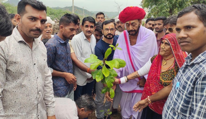 कृष्णगंज में एक पेड़ मां के नाम अभियान के तहत राज्यमंत्री देवासी ने किया पौधारोपण