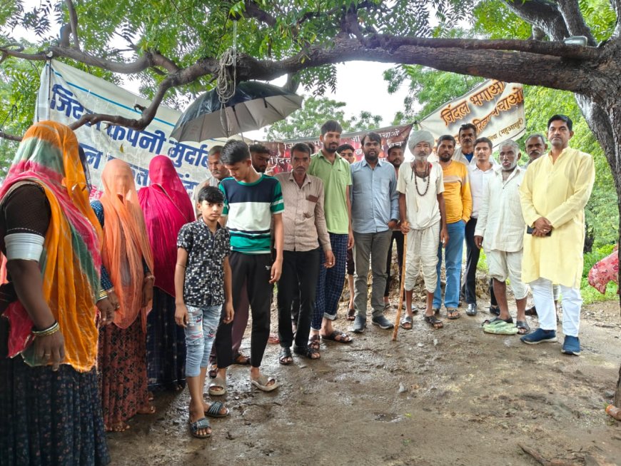 जिंदल के विरोध में जालिया गांव के किसानों का धरना 84 वे दिन भी जारी