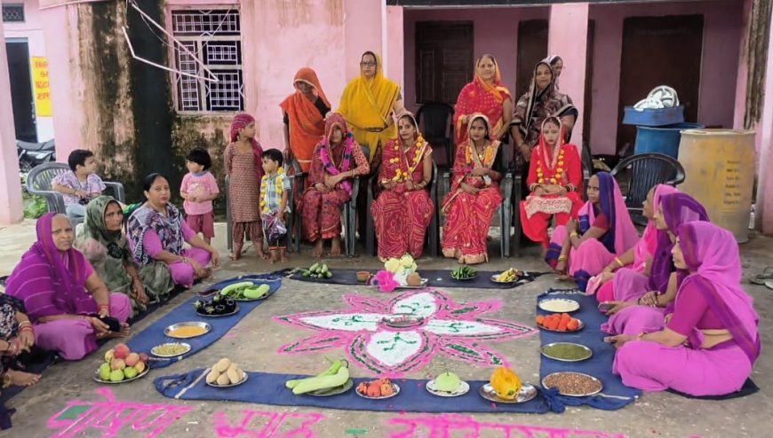 गोविंदगढ़ में आंगनवाड़ी केंद्र पर हुआ गोदभराई व प्रवेशोत्सव कार्यक्रम:पोषण को लेकर महिलाओं को किया जागरूक