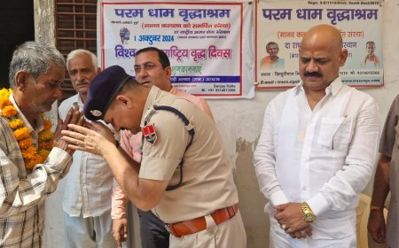 परमधाम वृद्ध आश्रम में धूमधाम से मनाया विश्व वृद्ध दिवस