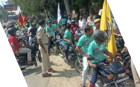 दौसा पुलिस लीग क्रिकेट प्रतियोगिता को लेकर  महुवा में निकाली  जागरूकता रैली