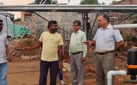 संयुक्त निदेशक उद्यान विभाग भरतपुर संभाग भरतपुर ने किया सोलर पंप सेट तथा ग्रीन हाउस का सत्यापन