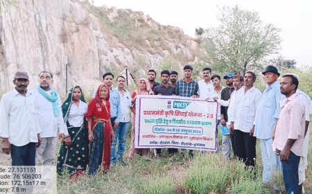 जिला डीडवाना कुचामन के लाभार्थी किसानों को करवाया  चारागाह विकास कार्य एवं तालाब का अध्ययन भ्रमण