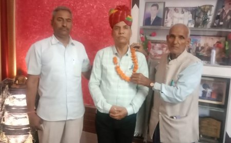 कैरोठ सरकारी विद्यालय के प्रधानाध्यापक पालीवाल का गुहाला में जोरदार स्वागत