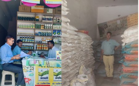 कोटपूतली में कृषि अधिकारियों की टीम ने किया खाद-बीज की दुकानों का निरीक्षण