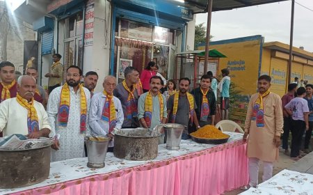 पूर्व पत्रकार गिर्राज भारद्वाज की याद में विशाल भंडारे का आयोजन