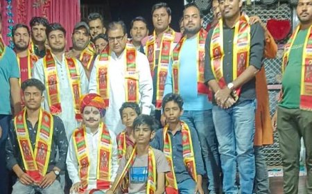 नवरात्रा समापन पर हुआ कार्यक्रताओं का सम्मान