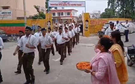 भरतपुर नगर के चार उपनगरों में शस्त्र पूजन, शारीरिक कार्यक्रम व पथ संचलन का आयोजन