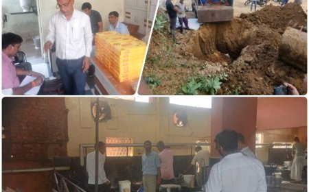 शुद्ध आहार मिलावट पर वार अभियान के तहत खैरथल कस्बे में छापामार कार्रवाई