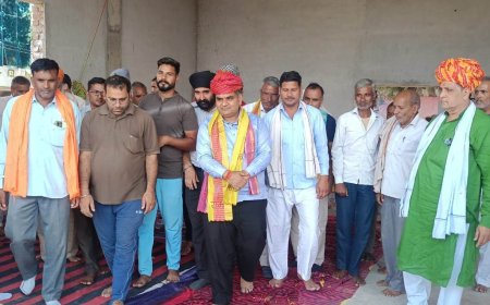 सहकारिता मंत्री गौतम कुमार  का अलावडा़ पंहुचने पर कार्यकर्ताओं ने किया स्वागत