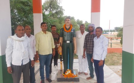 पोसाना गांव में शहीद की पुण्यतिथि पर ग्रामीणों ने अर्पित किए श्रद्धासुमन